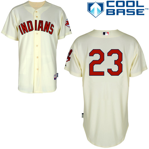 Michael Brantley #23 MLB Jersey-Cleveland Indians Men's Authentic Alternate 2 White Cool Base Baseball Jersey